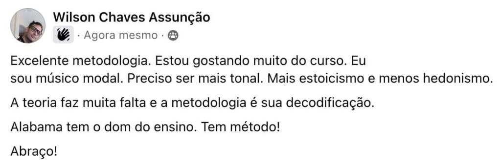 Depoimento autêntico de aluno, print 14